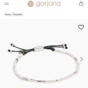 Gorjana Power Gemstone Bead Bracelet for Calming | Howlite & Silver | Adjustable